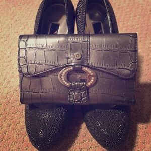 Metallic Gray Guess Wallet